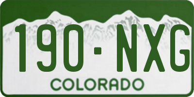 CO license plate 190NXG