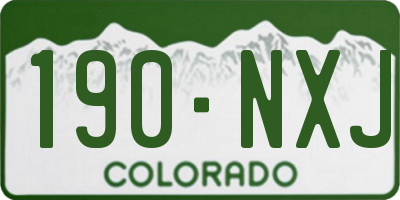 CO license plate 190NXJ