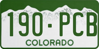 CO license plate 190PCB