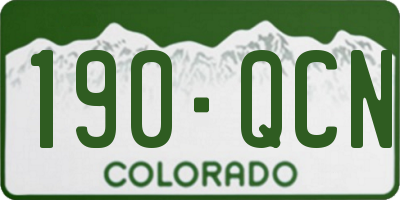 CO license plate 190QCN