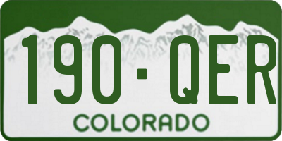CO license plate 190QER