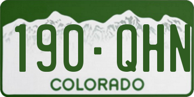 CO license plate 190QHN
