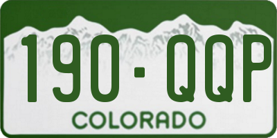 CO license plate 190QQP