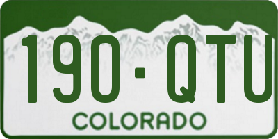 CO license plate 190QTU