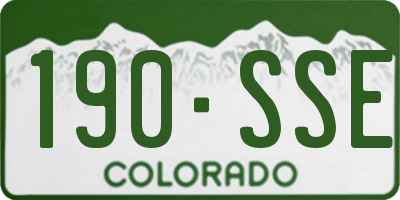 CO license plate 190SSE