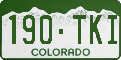 CO license plate 190TKI