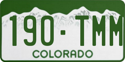 CO license plate 190TMM