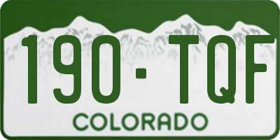 CO license plate 190TQF