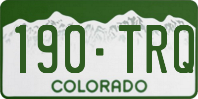 CO license plate 190TRQ