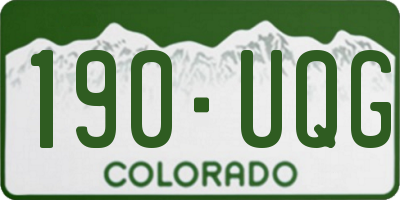 CO license plate 190UQG