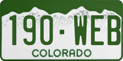 CO license plate 190WEB