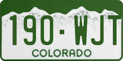 CO license plate 190WJT