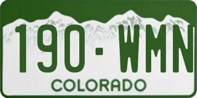 CO license plate 190WMN