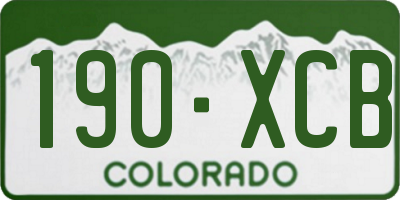 CO license plate 190XCB