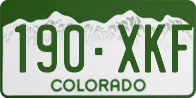 CO license plate 190XKF