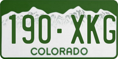 CO license plate 190XKG