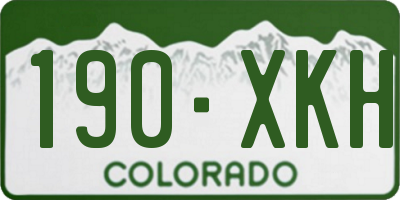 CO license plate 190XKH