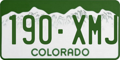 CO license plate 190XMJ
