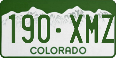 CO license plate 190XMZ
