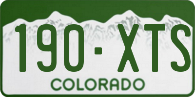 CO license plate 190XTS
