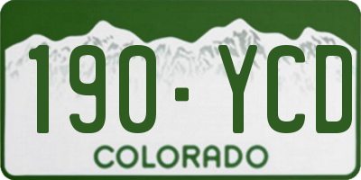 CO license plate 190YCD