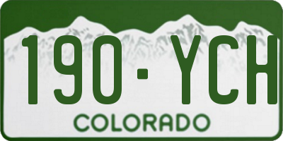 CO license plate 190YCH