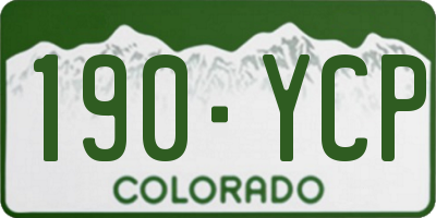 CO license plate 190YCP