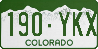 CO license plate 190YKX