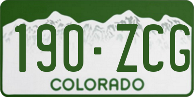 CO license plate 190ZCG