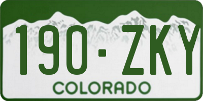 CO license plate 190ZKY