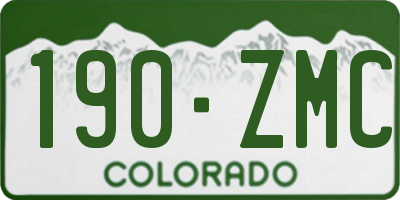 CO license plate 190ZMC