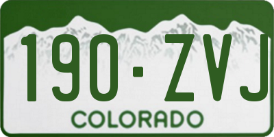 CO license plate 190ZVJ