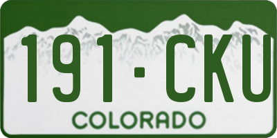 CO license plate 191CKU