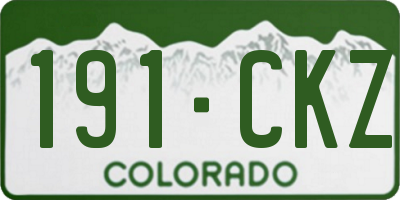 CO license plate 191CKZ