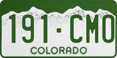 CO license plate 191CMO