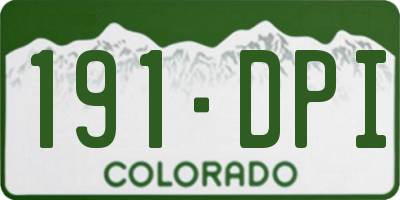 CO license plate 191DPI
