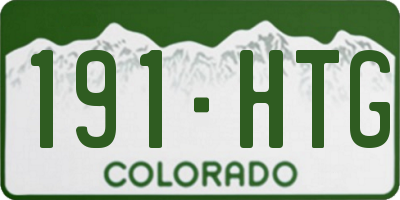 CO license plate 191HTG