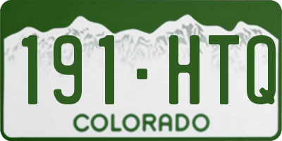 CO license plate 191HTQ
