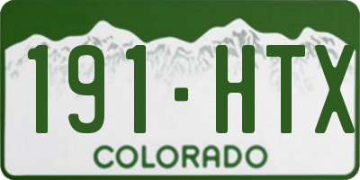 CO license plate 191HTX