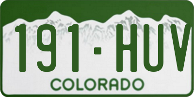 CO license plate 191HUV