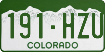 CO license plate 191HZU