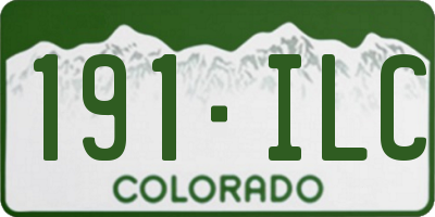 CO license plate 191ILC