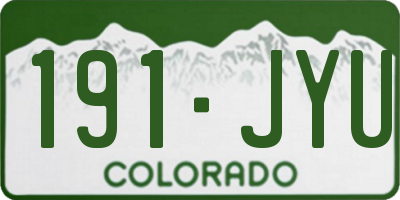 CO license plate 191JYU