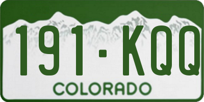 CO license plate 191KQQ