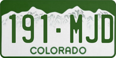 CO license plate 191MJD