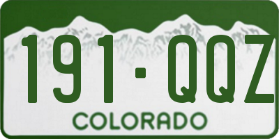 CO license plate 191QQZ