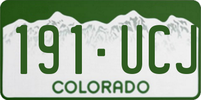 CO license plate 191UCJ