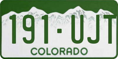 CO license plate 191UJT
