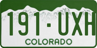 CO license plate 191UXH