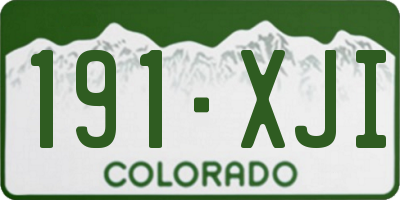 CO license plate 191XJI